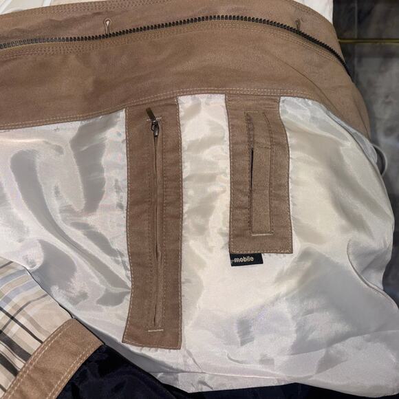 Bugatchi Uomo Tan Suede Jacket- Lightweight Zip Button Jacket – Size XL - Picture 12 of 15